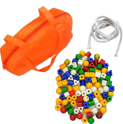 kidsclue Solid 100 Beads Shapes for Active Kids(Multicolor)