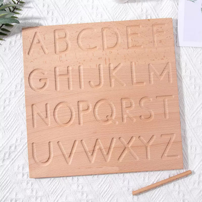 Plus Shine Alphabet Learning Board Atoz Practicing Tracing Board Toys Game Writing Tablet(Beige)