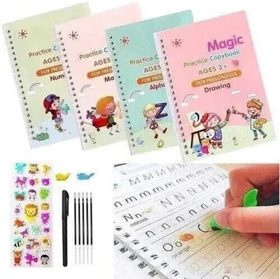 Magic Practice Copybook Number Tracing Book For Preschoolers With Pen(Hardcover, China Based)