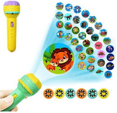 jabastin Loty Store Projector Toys for Kids 6 Slides, 48 Patterns Flashlight Torch(Multicolor)