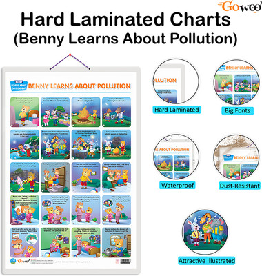 GO WOO Packof2|2IN1WILD&FARMANIMALS&PETS&BENNYLEARNABOUTPOLLUTION&LEARNNOTTOLITTERChart(Orange)