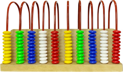 kidsclue Abacus for Kids to Count, Add & Subtract with Colorful Beads (100 Beads)(Multicolor)