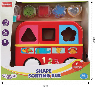 FUNSKOOL Shape Sorting Bus(Red)