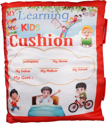 URBANE CHIC Polyester Interactive Learning Cushion Book 12 pages for Kids Digital Printed(Multicolor)