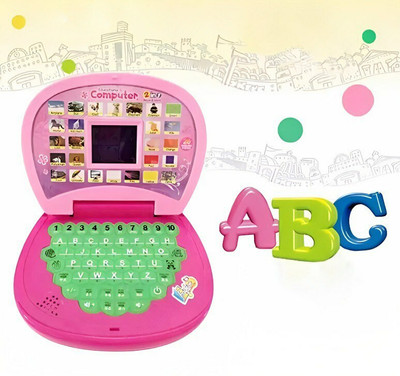 JR CLUB Pink Laptop for Kids Computer Educational Learning Toy(Pink)