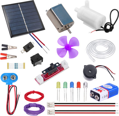 NEXT GEEK Science Project Kit Solar , Simple Circuit,Battery Water Pump With Manual(Multicolor)