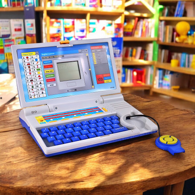 Just97 Educational English Learner Laptop with Mouse for Kids 20 Activity Games Toy_150(Multicolor)