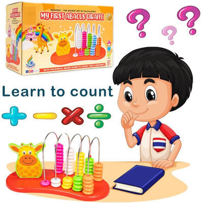 zokato My First Abacus Giraffe | Learning Kit to Enhance Counting(Multicolor)