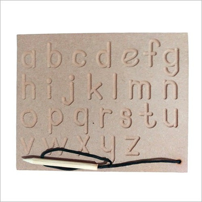 SHALAFI Practicing Small Alphabets & Number HandWriting Learning Tracing Board/Slate/Toy(Beige)