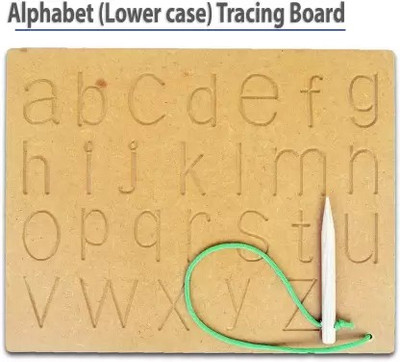 SHALAFI Small English Alphabet Tracing Board/Slate/Writing Practice Learning Board Slate(Beige)