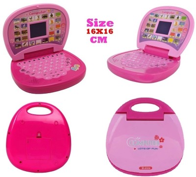 GoBaby Convenient Laptop for Learning Alphabet and Numbers with LED Display for Child(Pink)