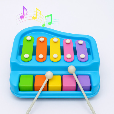ALLWISH Xylophone Toy for Kids & Babies Bright Color Music Piano Musical Learning Toy(Blue)