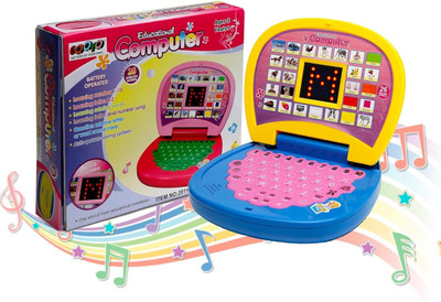 JR CLUB computer abc and 123 learning kids laptop with led display and music(Multicolor)