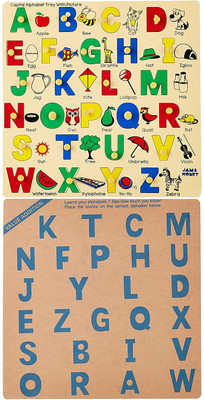 Cyrus Alphabet AtoZ Learning Letter puzzle Board Game For Play&Fun Learning Toy(Multicolor)