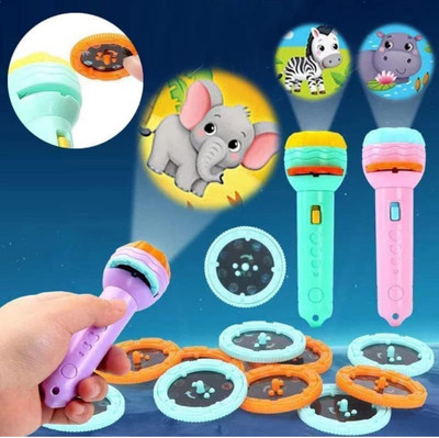 Ruthnitha Kids Projector Flashlight Toy for Education Learning(Multicolor)