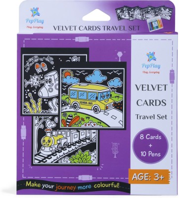 PepPlay Velvet Cards – Travel Set(White, Purple)