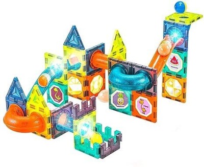 Lilshine Magnique 75-Piece Magnetic Blocks Set – BPA-Free, Non-Toxic ABS(Multicolor)