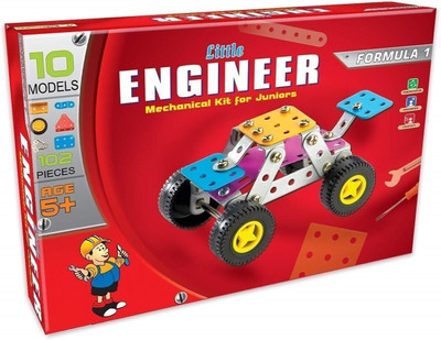 SHIPEASE Formula 1 Little Engineer Mechanical Kit Kids Blocks Building Construction Toys(Multicolor)