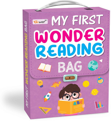 GO WOO My first Wonder Reading Bag : Kid's educational reading bag - Set of 8 book(Pink)