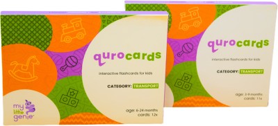 my little genie Smart Qurocards Mode Of Transport flashcards ( 2 SETs ) For Kids(Multicolor)