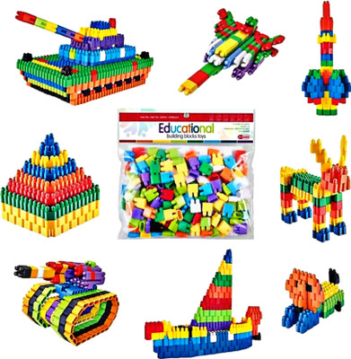 Ruhani Toys & Gift Gallery Plastic Building Blocks Set Toy for Kids Puzzle Games -150 Pcs Block-Pack of 1(Multicolor)