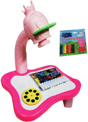Ruhani Projector Painting Table With Color Educational Drawing Playset Toy for Kids(Multicolor)