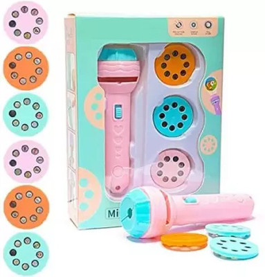 mayank & company 3 Slides Projector Flashlight Torch, Kids Projection Light (Multicolor)(Multicolor)