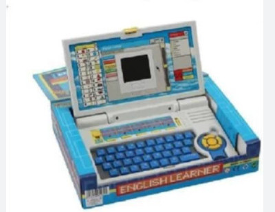 HornFlow Kids Educational Laptop Computer Toy with Mouse Fun Activity Learning Set(Blue)