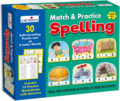 CREATIVE'S Match & Practice-Spelling(Multicolor)