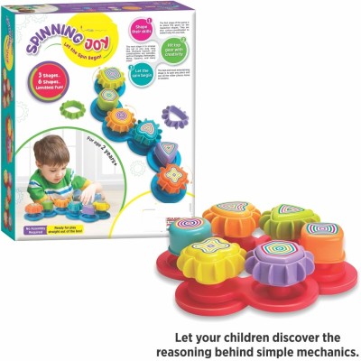 zokato Spinning Joy -A Shape 'N' Spin Gear Sorter Game. A Developmental Activity Toy(Multicolor)