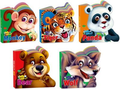 GO WOO Jungle Theme Return Gift For Kids | Pack 5 Books(Green)