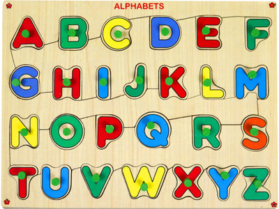 Wow The Toy Brown ABCD Wooden Puzzle Learning For kids and Good for kids(1 Pieces)