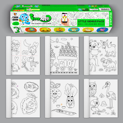 Inkmeo Little genius Pack Reusable Wall Colouring Roll(Green)