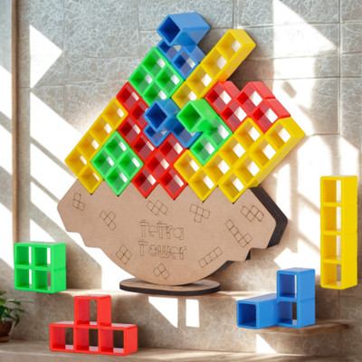 Zuuluzrs 16 Pcs Original Tetra Tower Stacking Blocks Balance Game Best For Birthday Gifts(Multicolor)