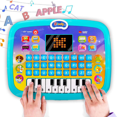 VikriDa Educational Learning Kids Laptop Tablet Computer Plus Piano with led Screen(Multicolor)
