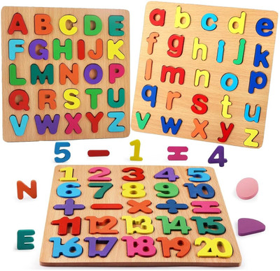 Authfort Colorful ABC Lower Letters/Numbers/Shapes for Kids(Maroon)
