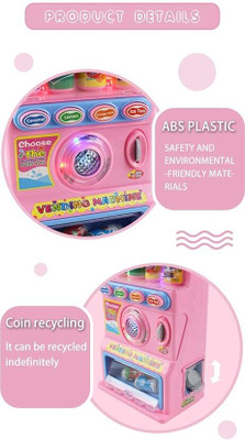 Pepstter Pretend Play Vending Machine Toy for Kids with Light and Music