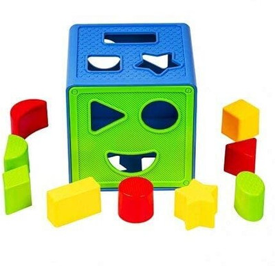 Dorytoys Shape Sorting Cube With 18 Shape And Different Color-CUBE BLUE-52(Multicolor)