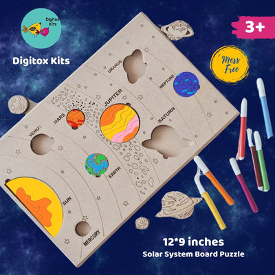 Digitox Kits DIY Solar System Puzzle(Multicolor)