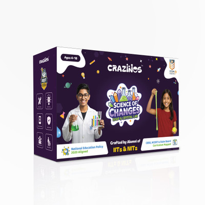 Crazinos Science of Changes Soap & Crystal Making Kit | GIft for Boys and Girls Ages 4–18(Multicolor)