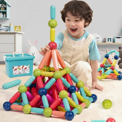 Neelkanth Magnetic Sticks Building Blocks for Kids Brain Toys 48 Pcs(Multicolor)