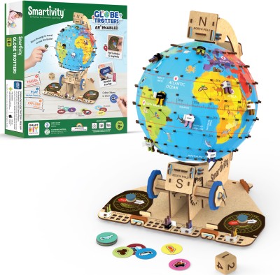 Smartivity Globe Trotters Augmented Reality STEM Educational DIY Fun Toy with Free App, Educational & Construction based Activity Game for Kids 8 to 14, Made in India(Multicolor)