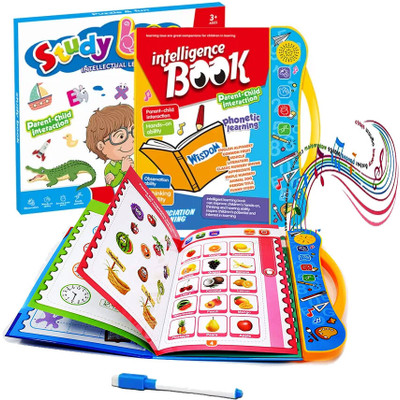 KOBBET Intelligence Book Sound Book for Children, English Letters & Words Learning Book(Multicolor)