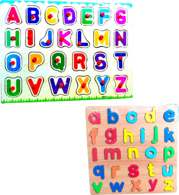ADHVIO Wooden ABC Alphabet Tracing Board for Kids(Multicolor)