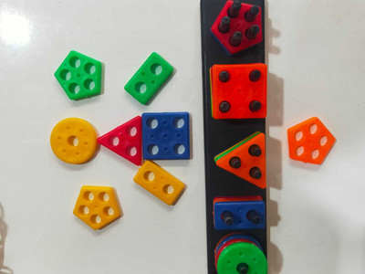 Dolpinstyle Shapes Intellectual Geometric Shape Matching Blocks Learning Toy(Multicolor)