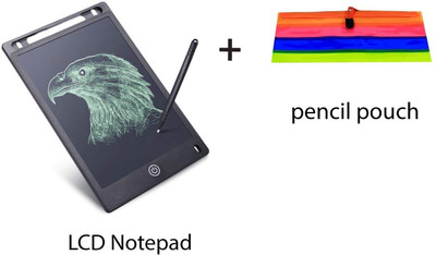 Jeevan jyoti agency 8.5inch RuffPad LCD Drawing Board Digital Graphic Pad/Tablet/Slate+Pencil Pouch(Black)
