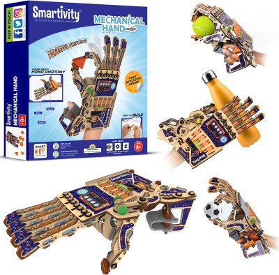 Smartivity Robotic Mechanical Hand STEM DIY Fun Toys, Educational & Construction based Activity Game for Kids 8 to 14, Gifts for Boys & Girls, Learn Science Engineering Project, Made in India(Multicolor)