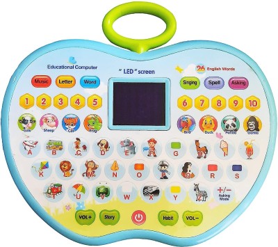 RAGVEE Educational Computer Mini Laptop Toy for Kids Apple Shaped(Multicolor)