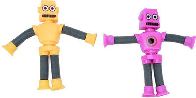 Quasar Space Robot Men Pop Tube Fidget Toy Sensory Toys Ring Pack of 2(Multicolor)