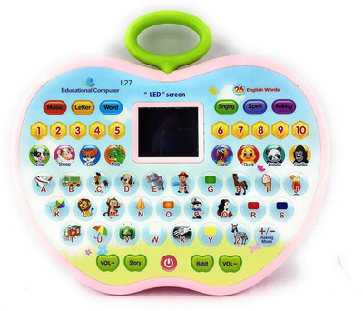 Kid Kraze Apple Shape Educational Mini Computer Laptop Toy for Kids_37(Multicolor)